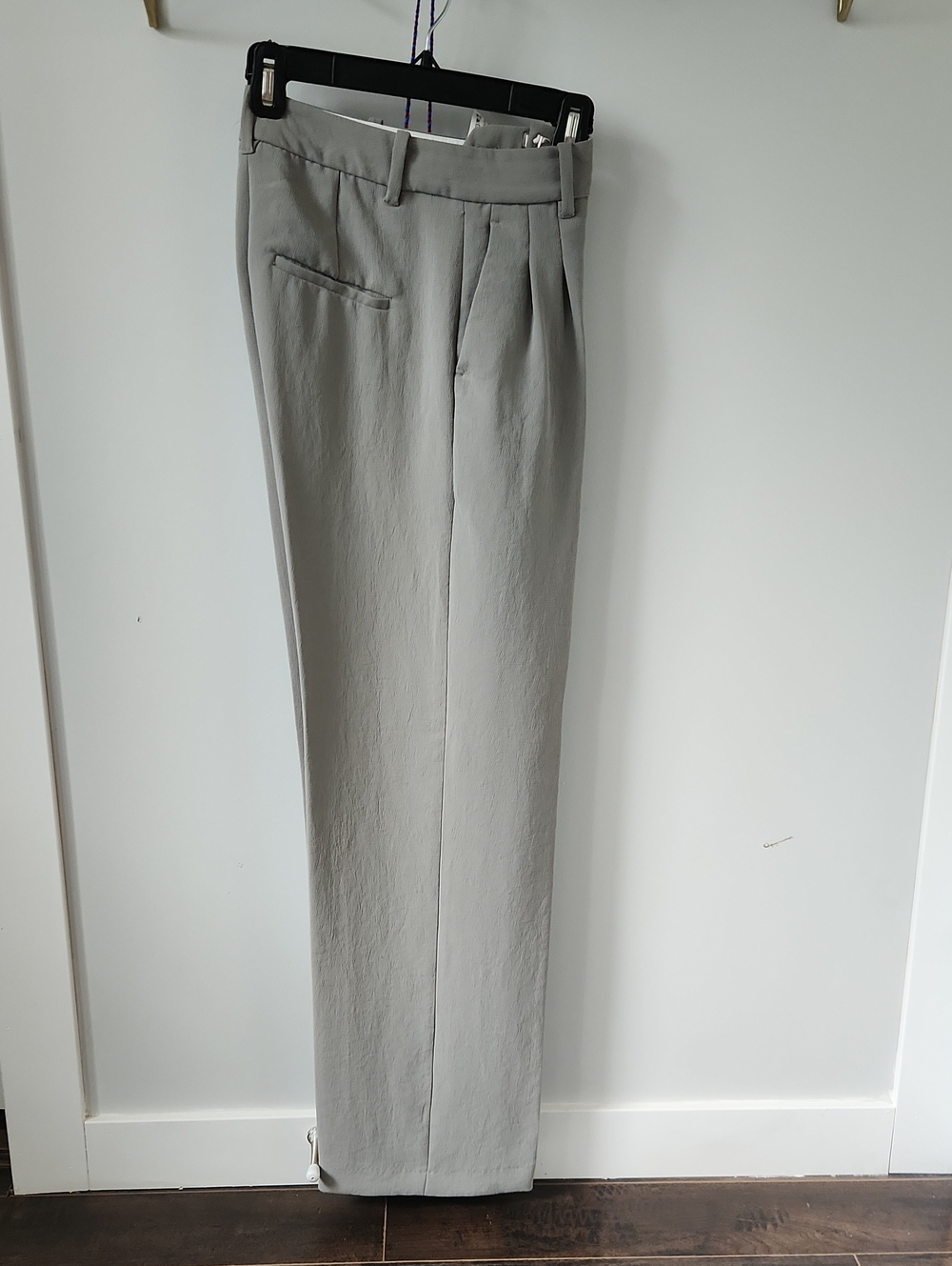 Wilfred Light Gray Straight-Leg Trousers